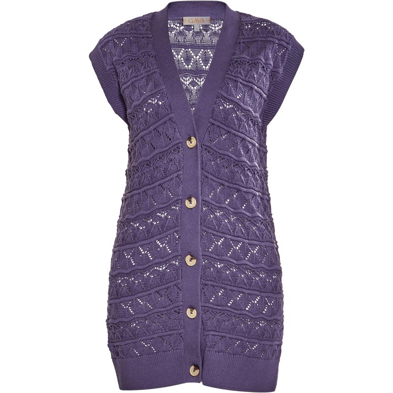 Gaya Pletená vesta černicová 65843397