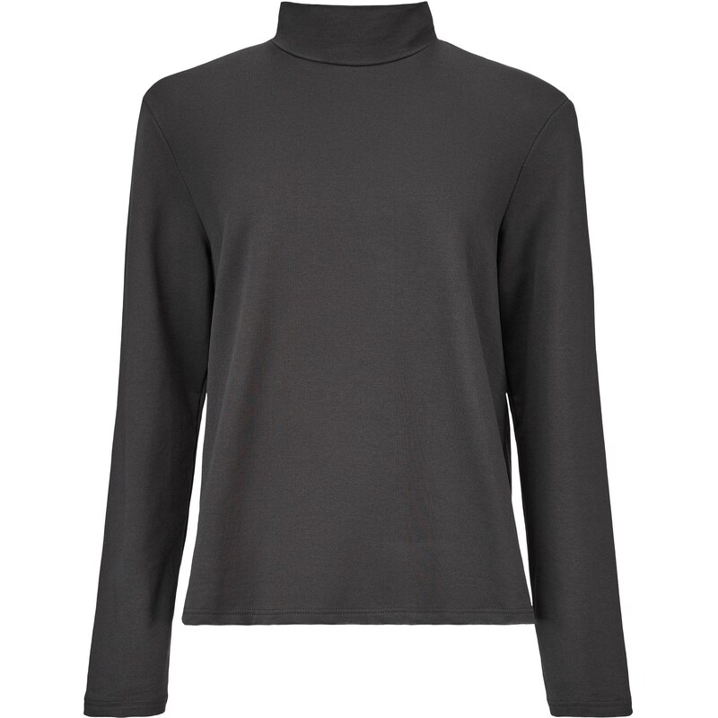 Vlnka Dámska bavlnená mikina s rolákom čierna veľkosti oblečenia M 62211043