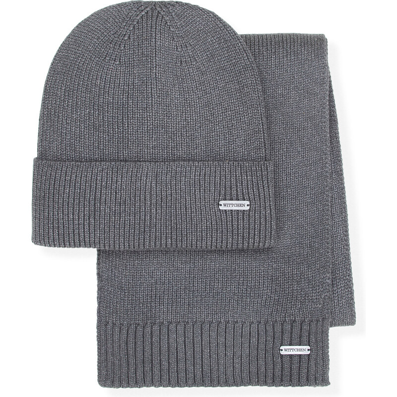 Wittchen Pánsky zimný komplet – čiapka a šál z viskózy, polyesteru a 66067292