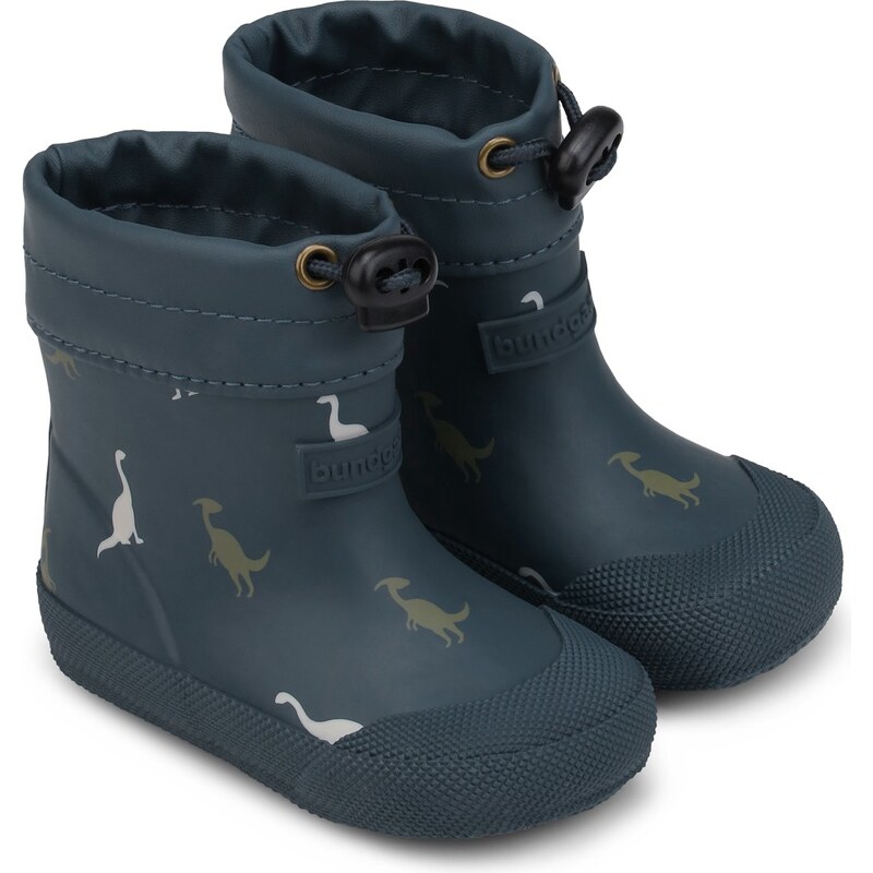 Bundgaard Malik detské zateplené barefoot gumáky / Navy Dino 65842445