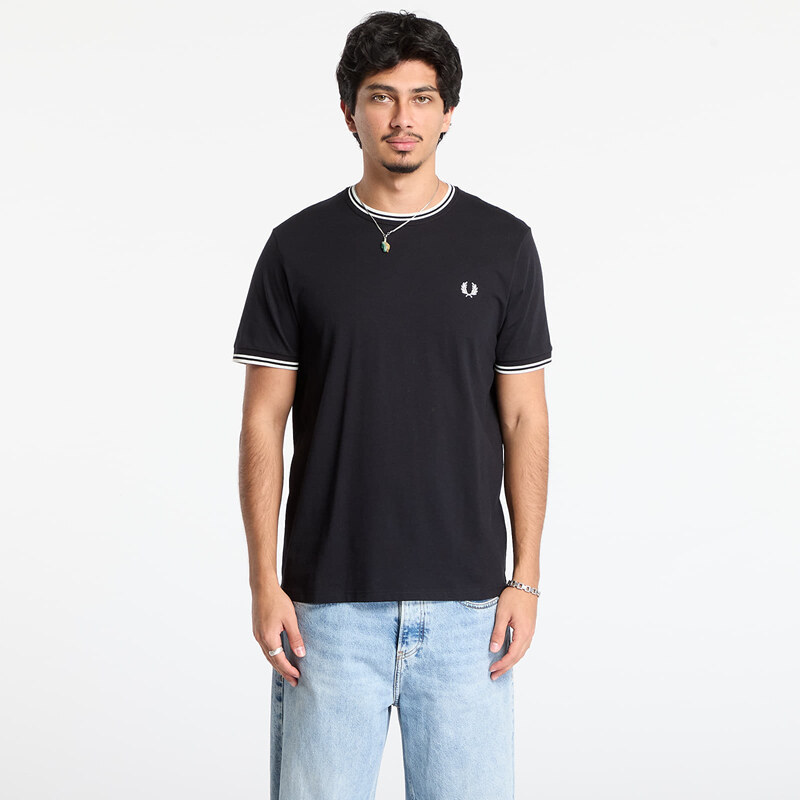 Tričko FRED PERRY Twin Tipped T-Shirt Black M 65825068