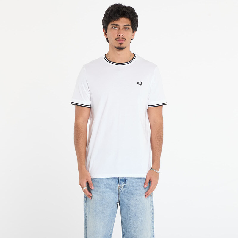 Tričko FRED PERRY Twin Tipped T-Shirt White M 65825080