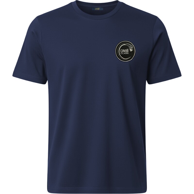 CAVALLI CLASS Logo Navy Blue tričko 65798303