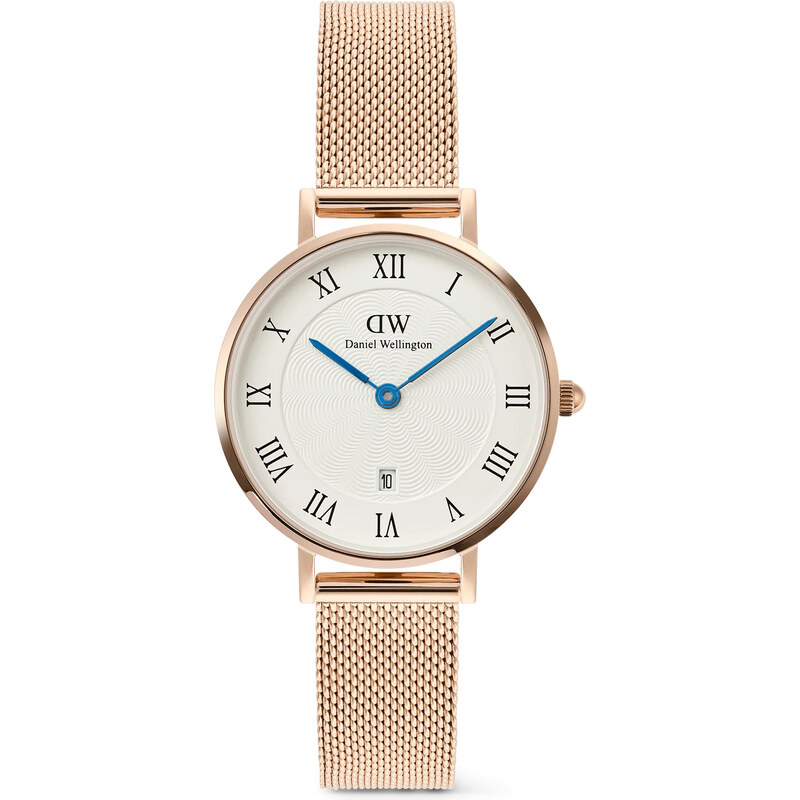 Daniel Wellington Petite 28 Roman Numerals Date Melrose White Rose 66593612
