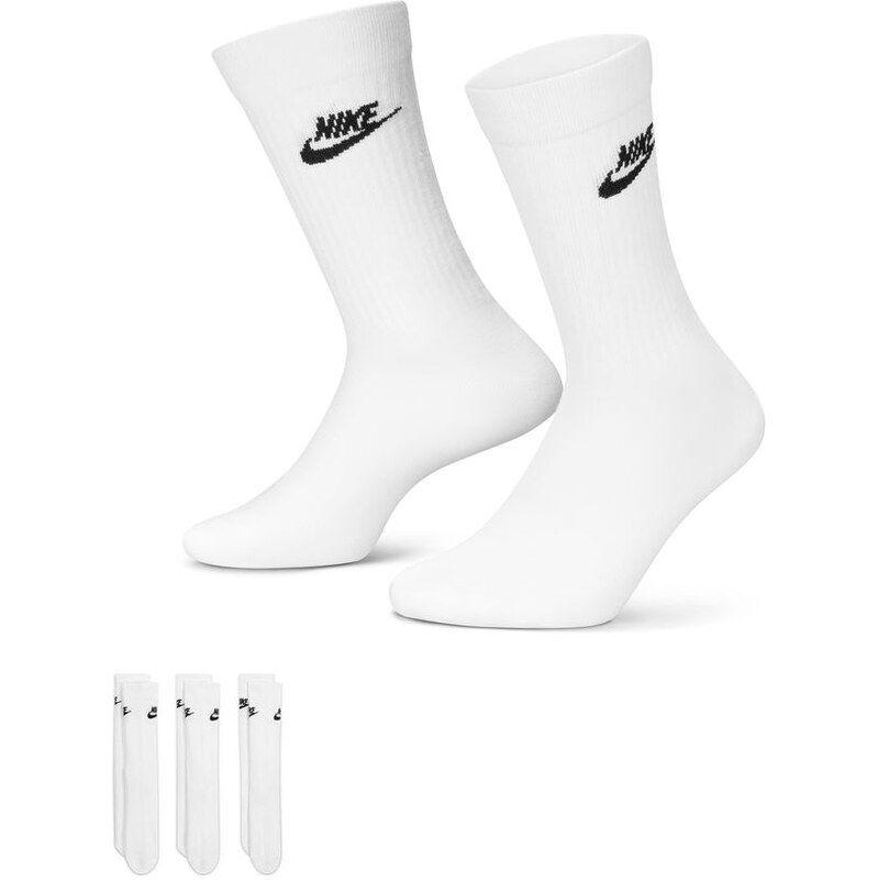 Nike Sportswear Everyday Essential Socks 3-Pack White - Unisex - 66356863