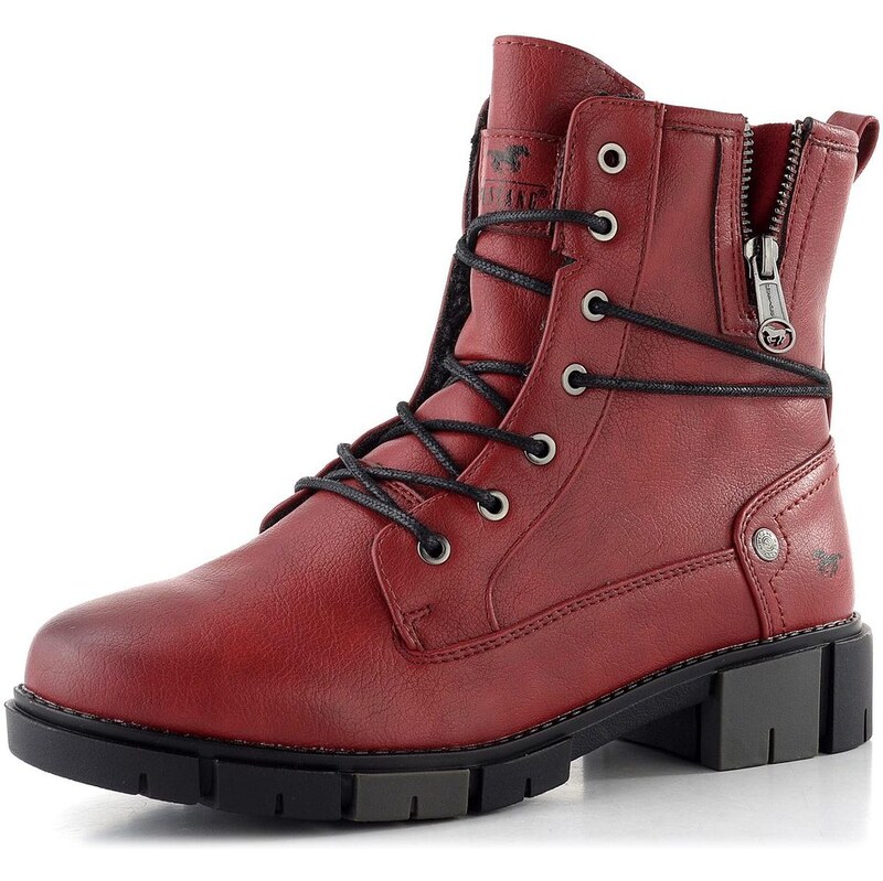Mustang šnurovacia členková obuv red 15M0322001 65826301