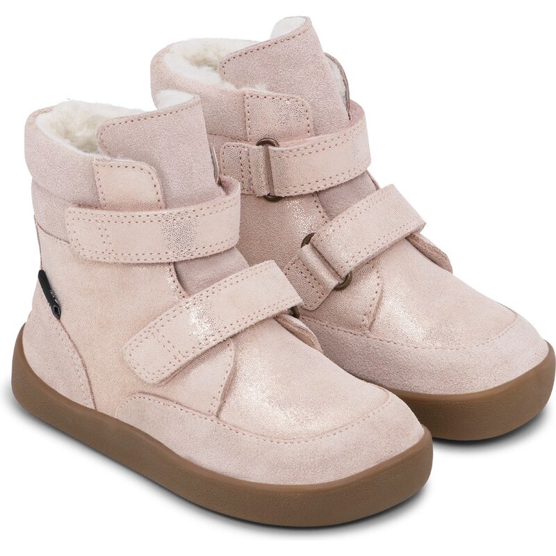 E-shop Detské zimné barefoot topánky Bundgaard BASIL Rose Glitter s TEX