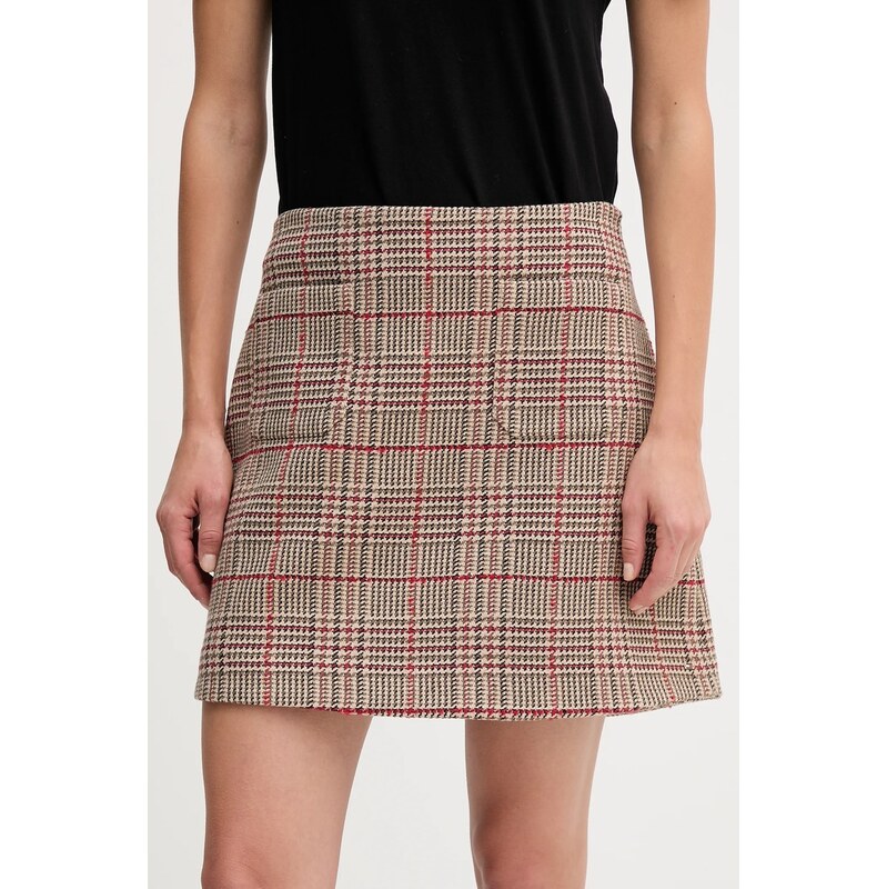 Sukňa s prímesou vlny Tommy Hilfiger 65826968