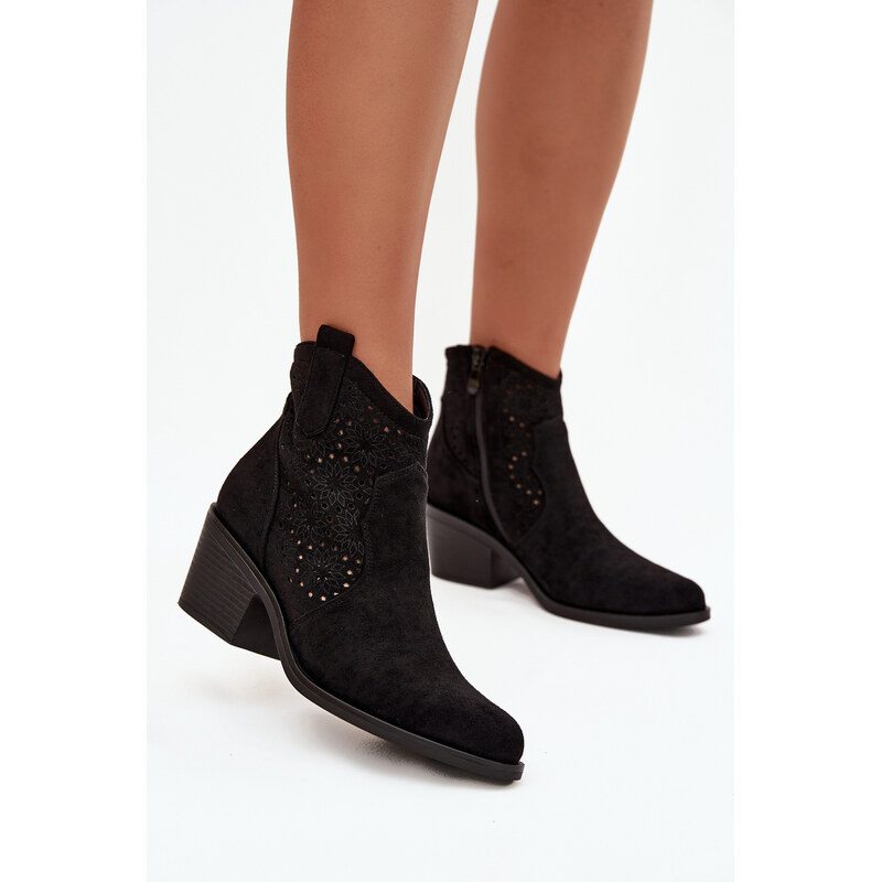 S. BARSKI Dámske otvorené členkové topánky na opätku Čierne S.Barski 65927861