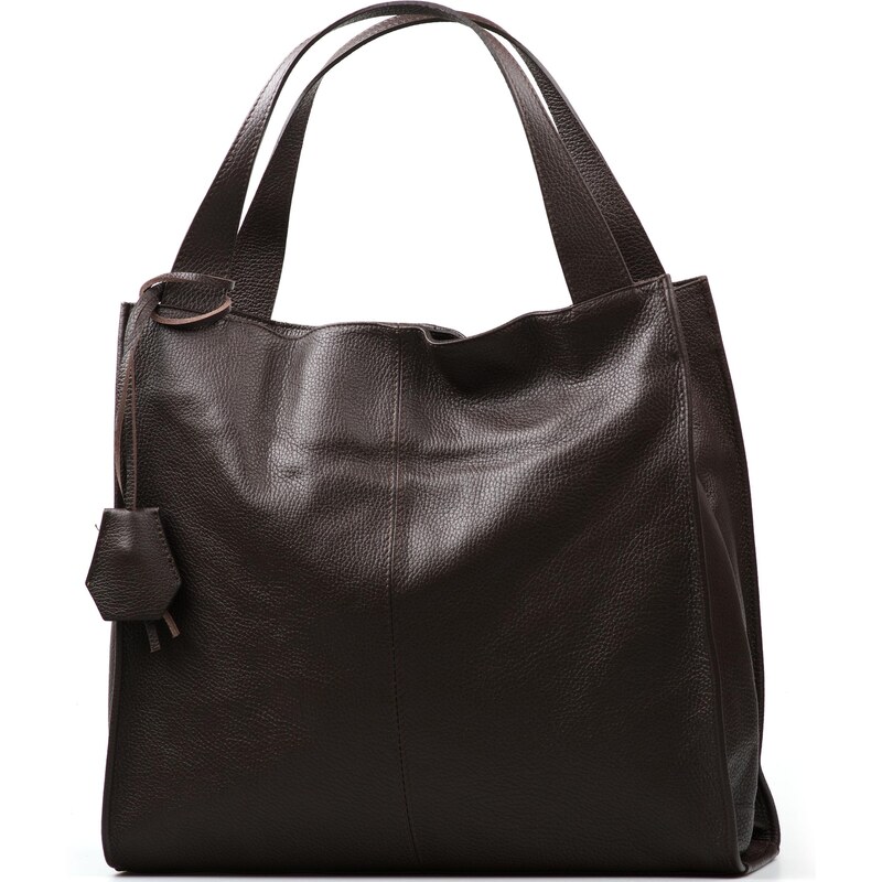 Blaire Kožená shopper kabelka Jane tmavo hnedá 65828676