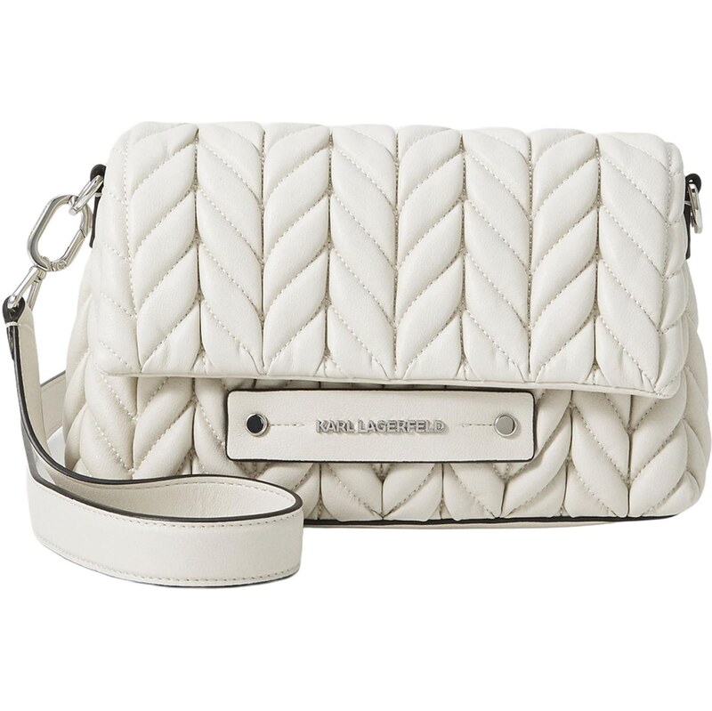 Karl Lagerfeld Taška cez rameno WEAVE krémová 62463962