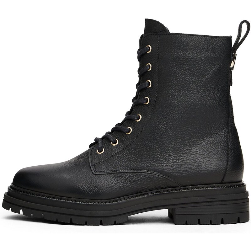 TOMMY HILFIGER Šnurovacie členkové čižmy čierna 65835185