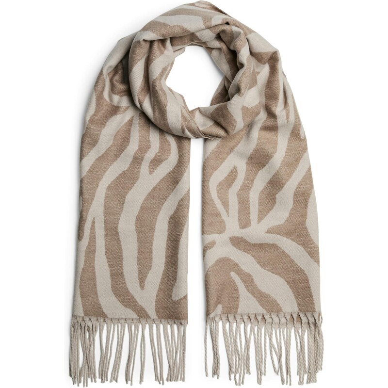 PIECES Šál PCELIN hnedá / tmavošedá 65890710