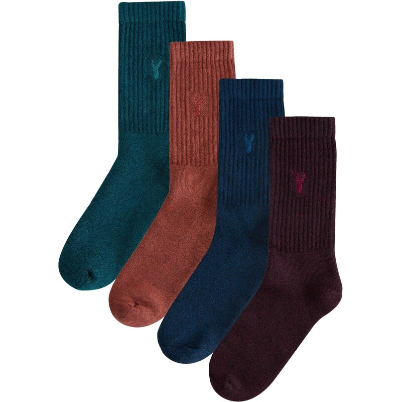 Next Ponožky petrolejová / jedľová / homárová / vínovo červená 65835545