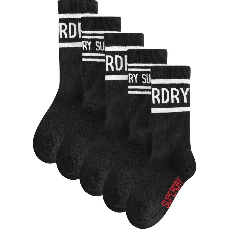 Superdry & Co Ponožky červená / čierna / biela 65893088