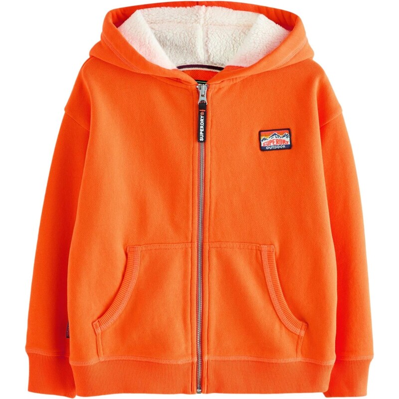 Superdry & Co Tepláková bunda tmavooranžová 65893312