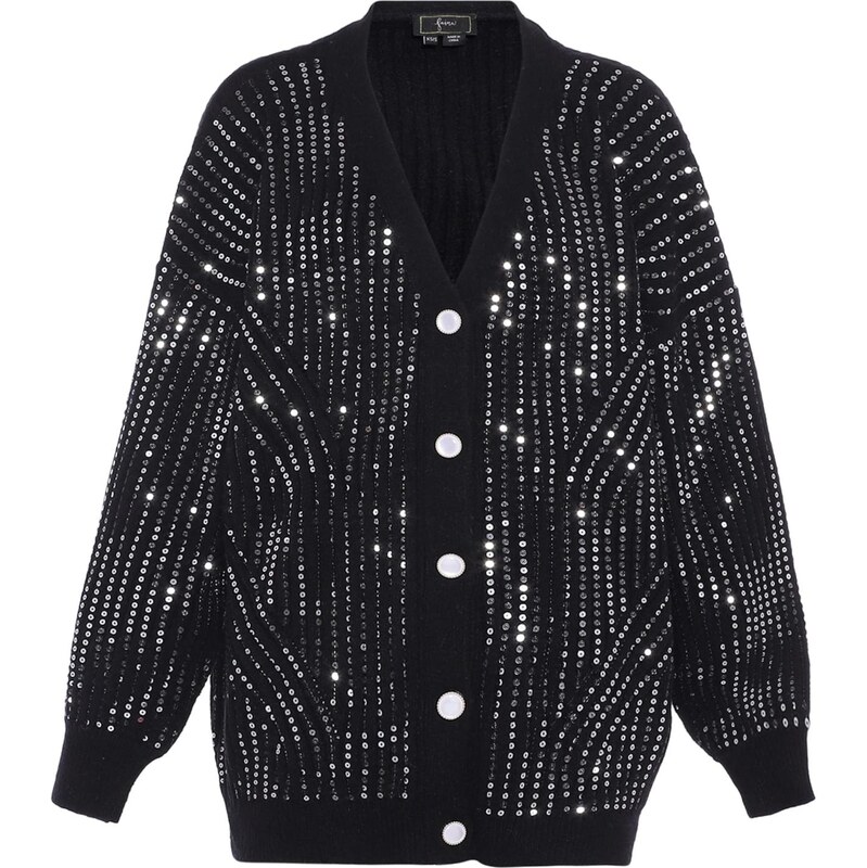 faina Kardigán čierna / strieborná 65868555