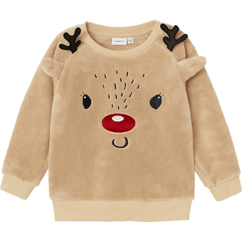 NAME IT Sveter NMNRkolo mokka / kamenná / červená / čierna 65836035