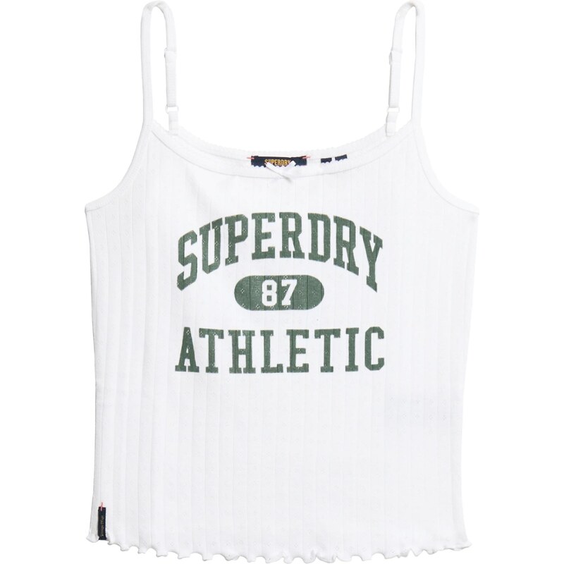 Superdry & Co Top zelená / biela ako vlna 65873550