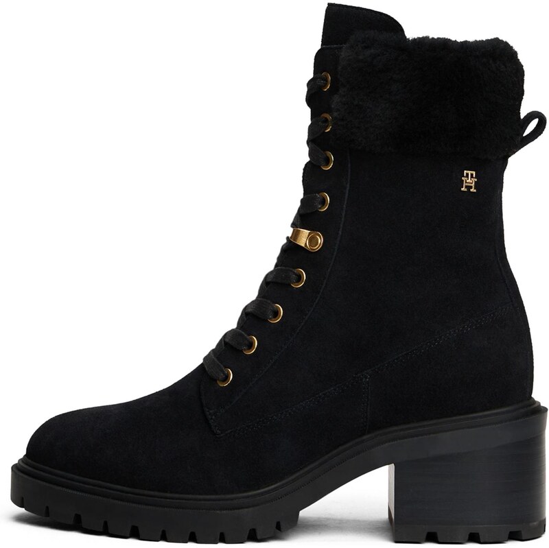 TOMMY HILFIGER Šnurovacie členkové čižmy čierna 65836045