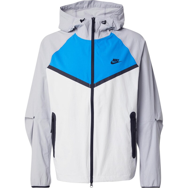 Nike Sportswear Prechodná bunda tmavomodrá / neónovo modrá / 66052241