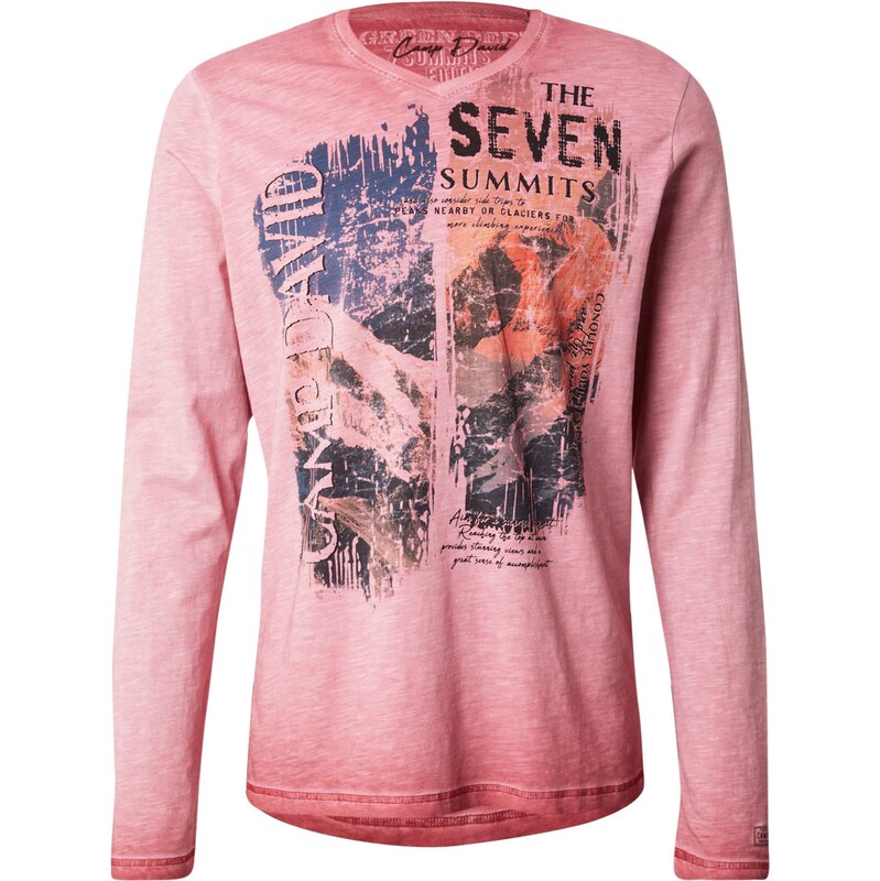 CAMP DAVID Tričko enciánová / tmavooranžová / svetločervená / čierna 65836212