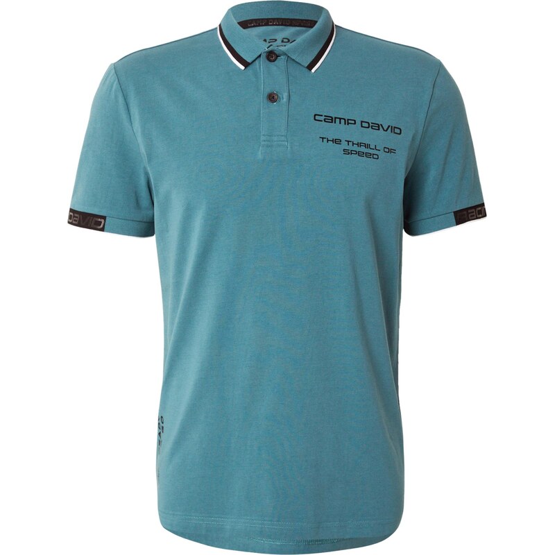 CAMP DAVID Tričko petrolejová / čierna / biela 65836225