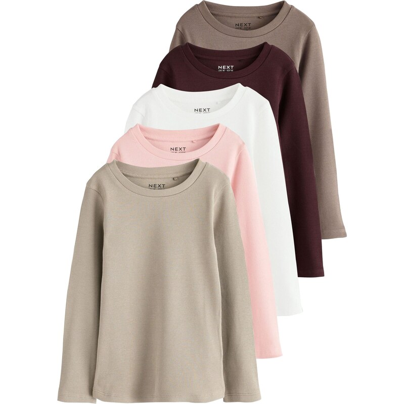 Next Tričko béžová / svetlohnedá / svetloružová / tmavočervená / biela 65888892