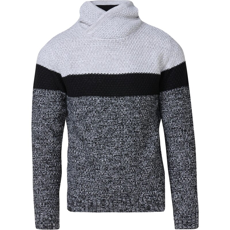 KOROSHI Sveter svetlosivá / čierna 65889649