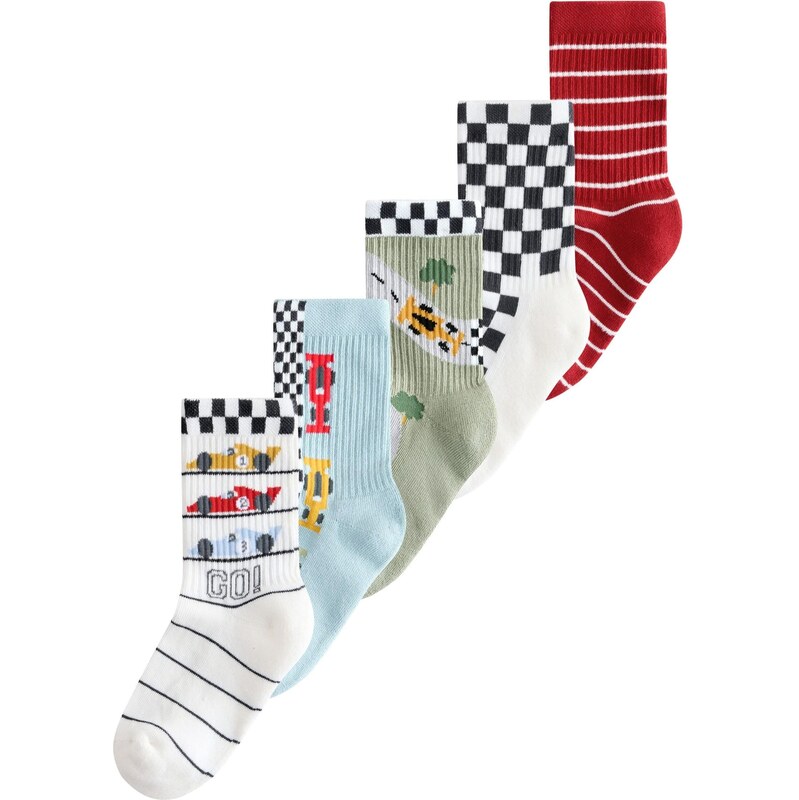 Next Ponožky svetlomodrá / svetlozelená / červená / biela 65891878