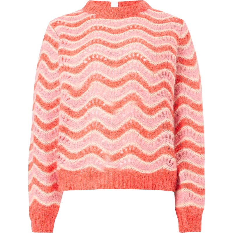 YAS Sveter YASEMANI krémová / koralová / ružová 65893912