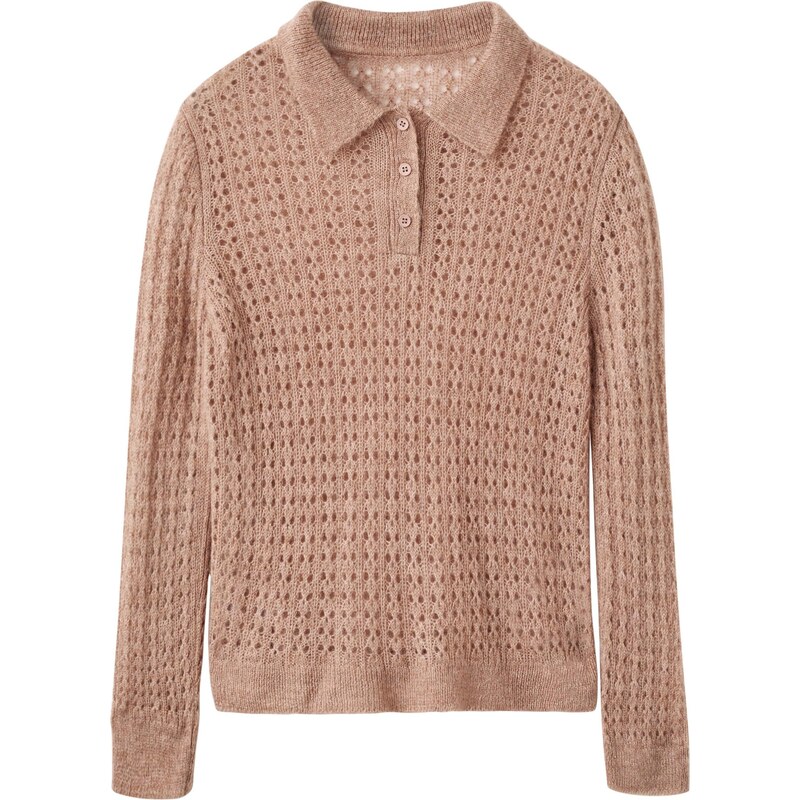 MANGO Sveter NUEZ svetlohnedá 65894748