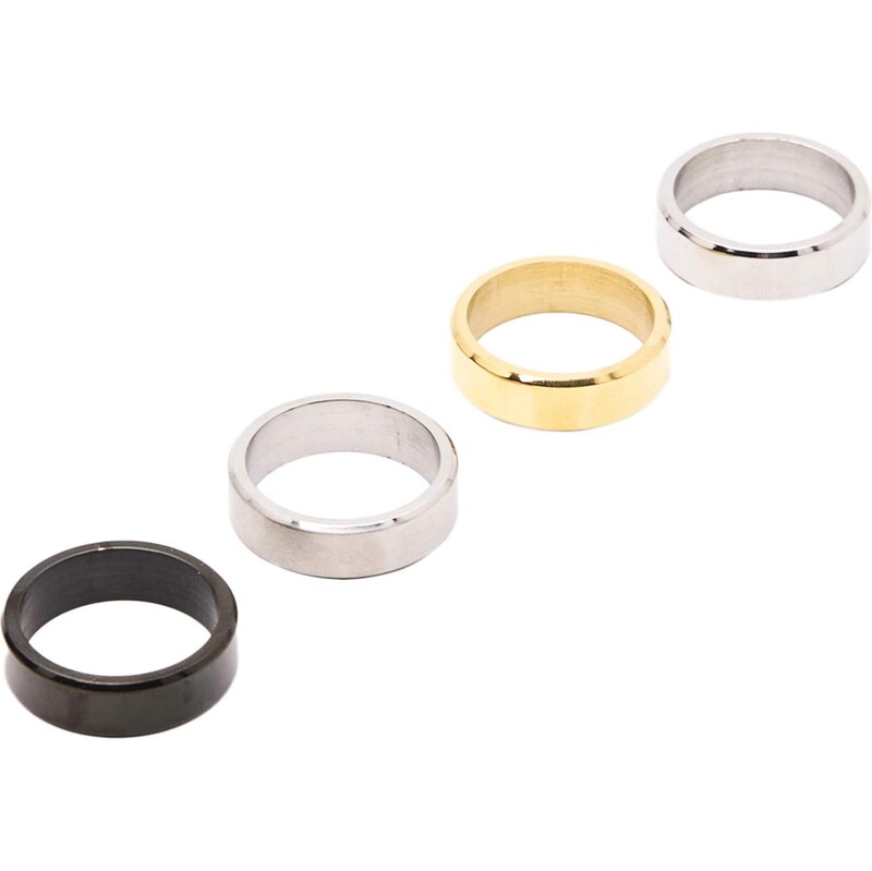 Pull&Bear Prsteň zlatá / čierna / strieborná 65836163