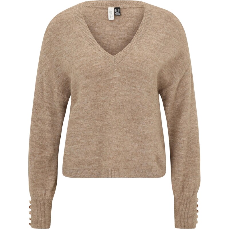 Vero Moda Petite Sveter VMLEFILE béžová melírovaná 65862029