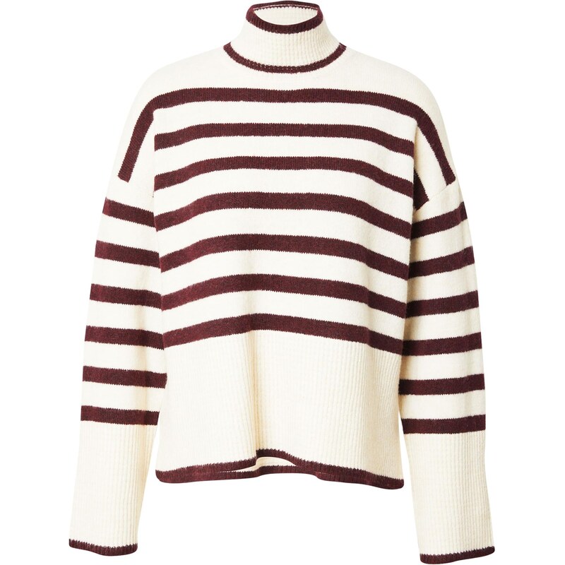 VILA Oversize sveter VILAVINIA nebielená / farba lesného ovocia 65836260