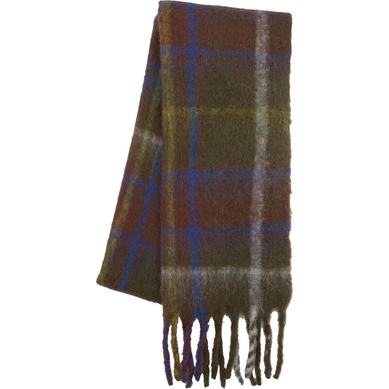 Pull&Bear Šál kobaltovomodrá / hnedá / olivová / šedobiela 65836165