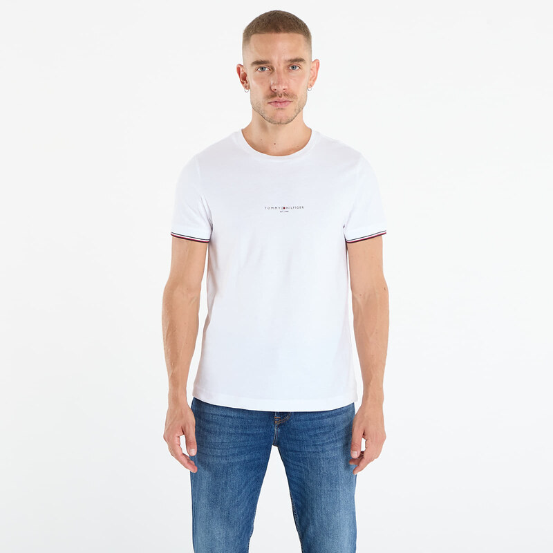 Tričko Tommy Hilfiger Slim Jersey Tipped T-Shirt White L 65837999