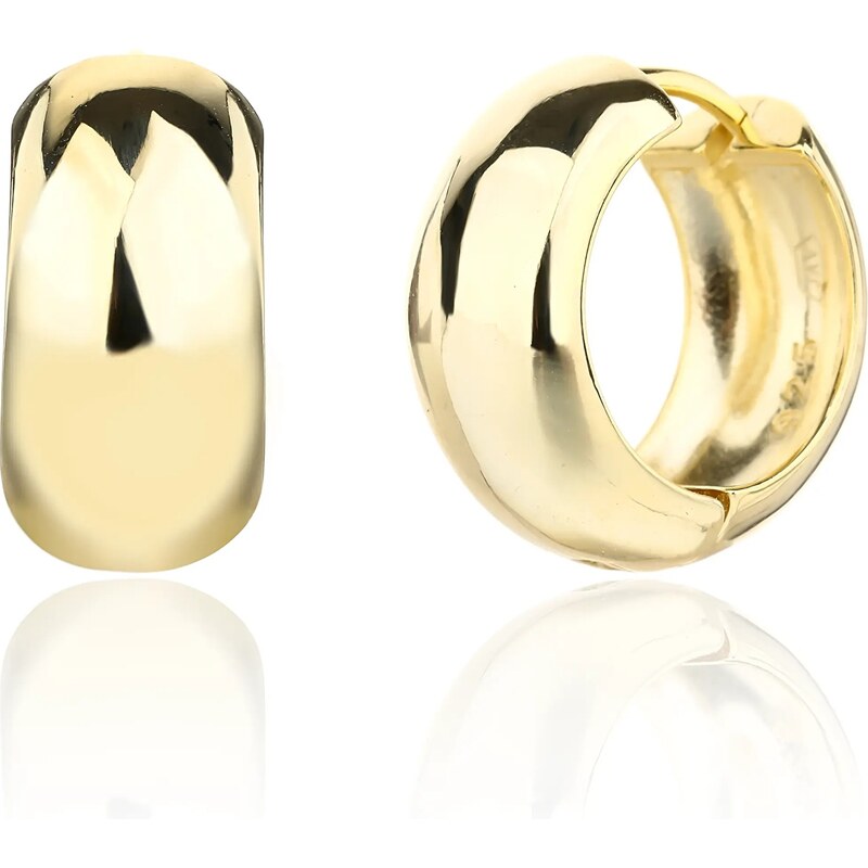 JVD Minimalistické pozlátené kruhové náušnice SVLE3380XJ6GO00 66594042