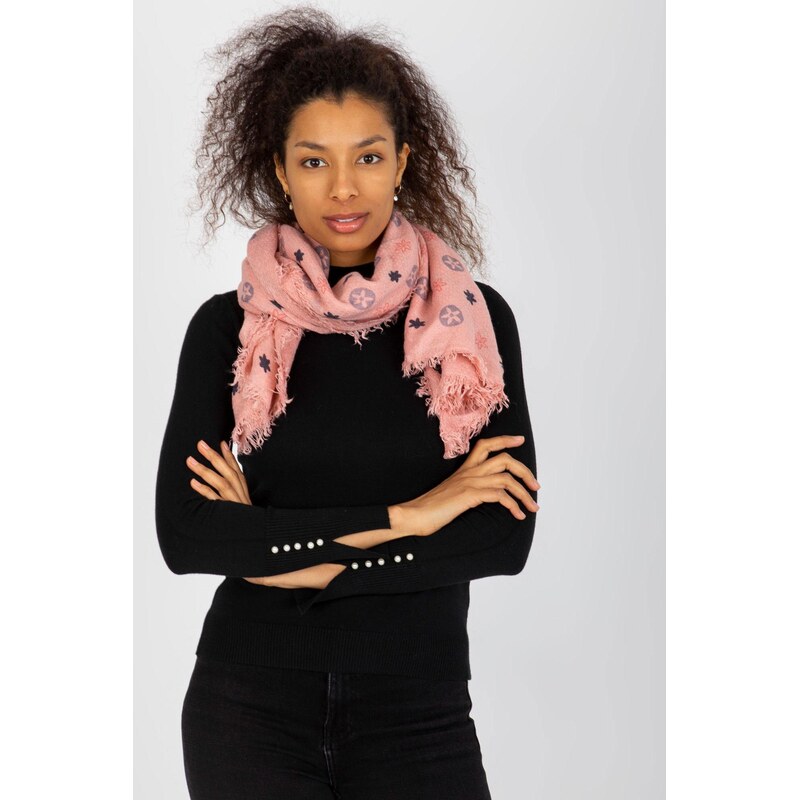 MladaModa Dámsky šál so vzormi model 505155 ružový 65842675