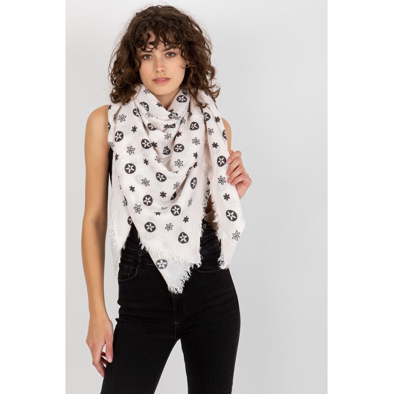 MladaModa Dámsky šál so vzormi model 503189 pudrovo ružový 65842687