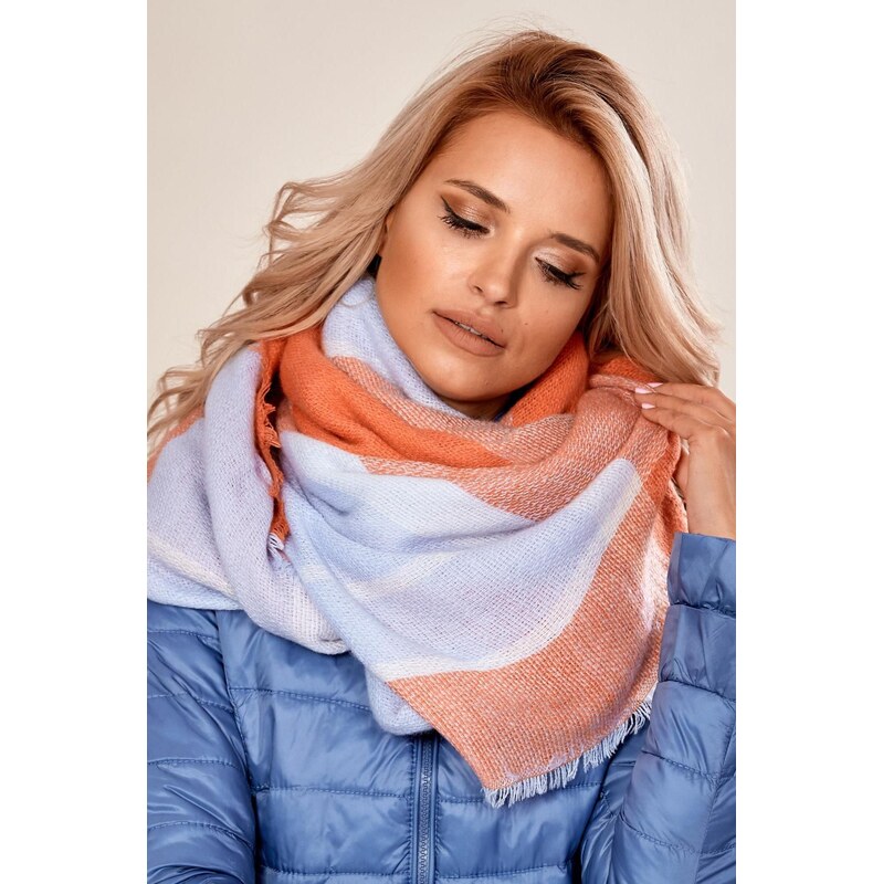 MladaModa Hrejivý dámsky šál model 20111 oranžový 65842717