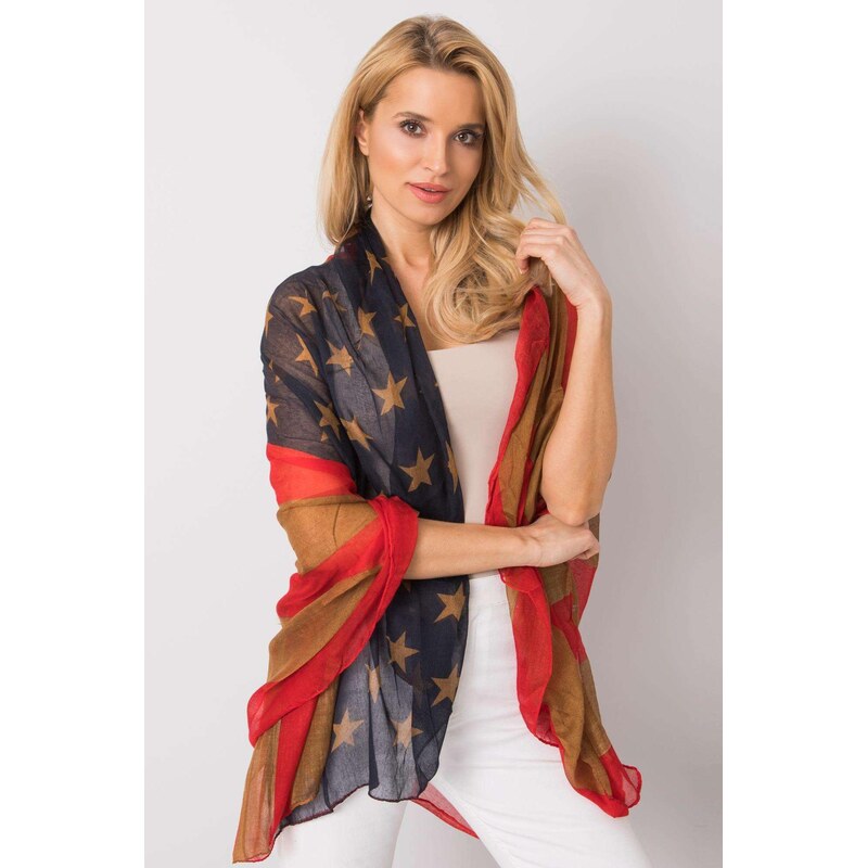 MladaModa Vzorovaná viskózová šatka model CH1843 hnedá 65842800