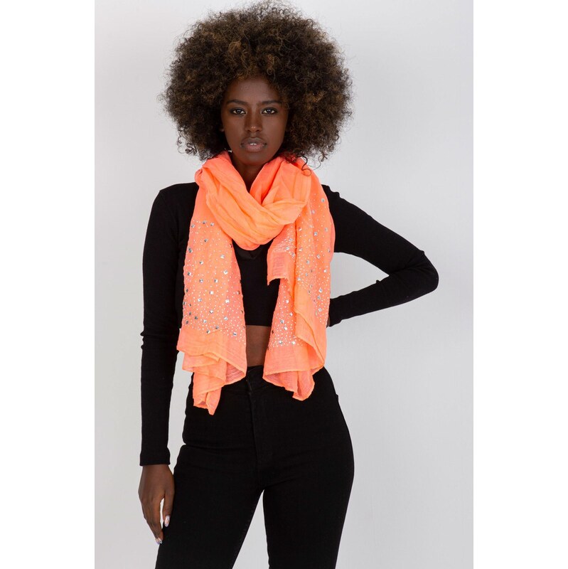 MladaModa Viskózová šatka s aplikáciou z kamienkov model 12813 65842835