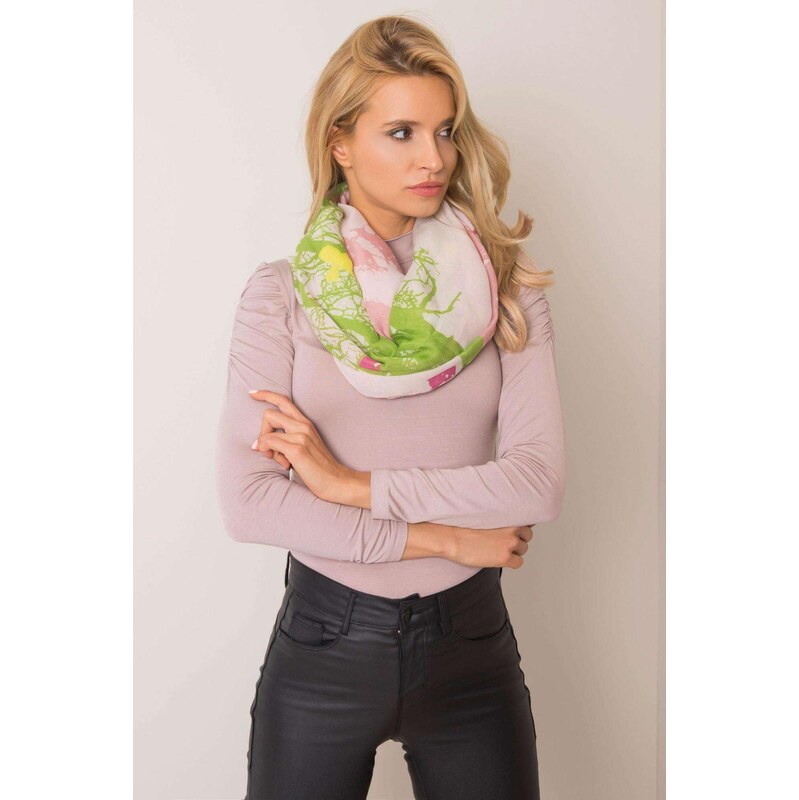 MladaModa Vzorovaná viskózová šatka model 41444 zelená 65842842