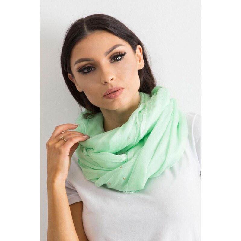 MladaModa Viskózová šatka s kamienkami model 403732 zelená 65842855