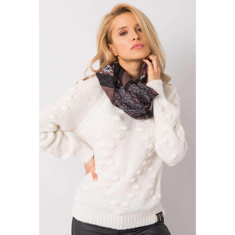 MladaModa Vzorovaná viskózová šatka model 106011 čierna 65842879