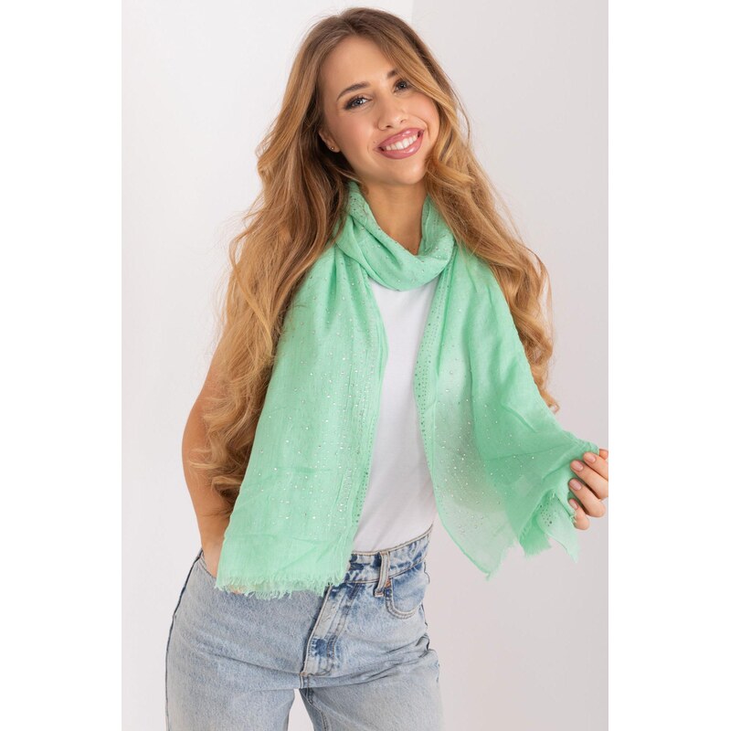 MladaModa Viskózová šatka s kamienkami model 23022 zelená 65842921