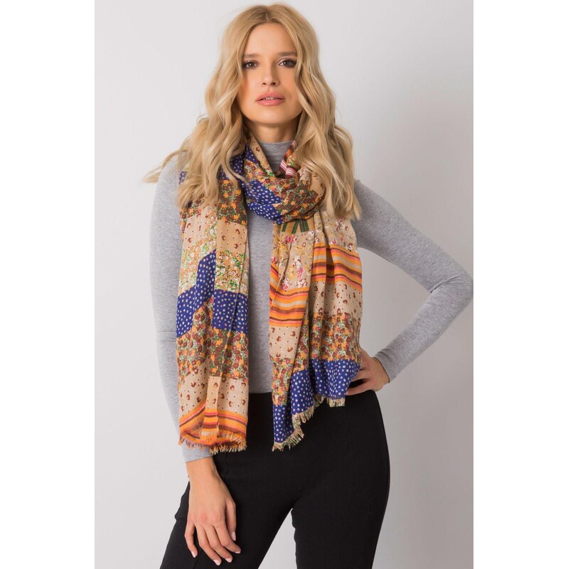 MladaModa Vzorovaná dámska šatka model 48139 béžová 65842950