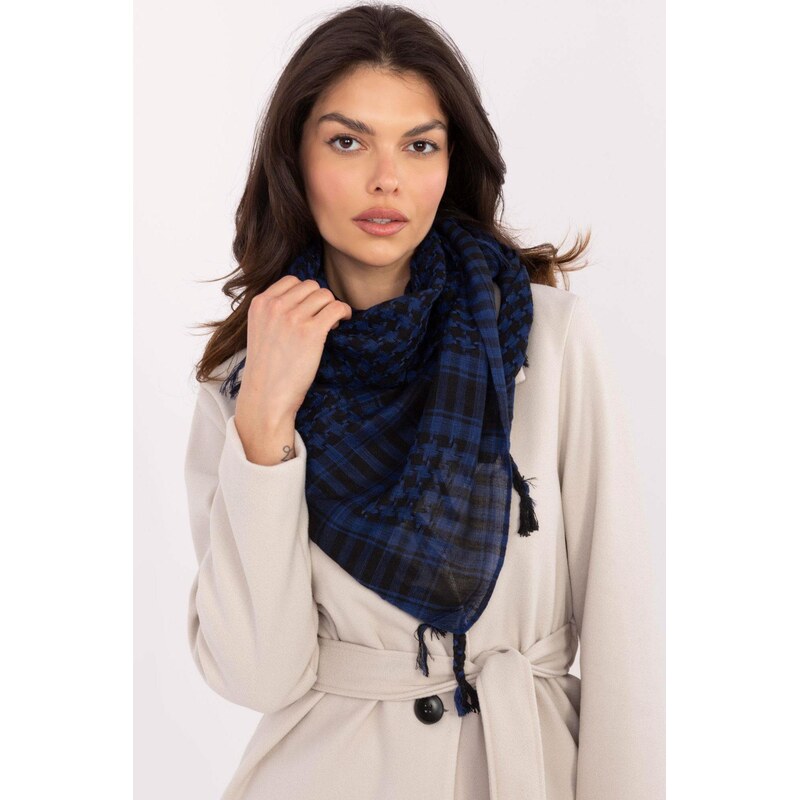 MladaModa Šatka arafatka so strapcami model CHFT37 námornícka modrá 65842967