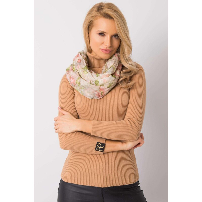 MladaModa Viskózová šatka s kvetinovým vzorom model CH73 zelená 65842976